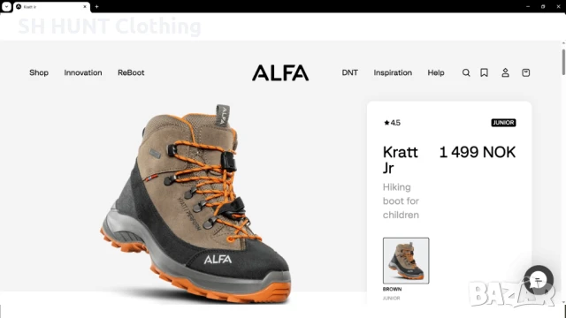 ALFA KRATT JR PERFORM GORE-TEX Boots размер EUR 36 детски естествена кожа водонепромокаеми - 1310, снимка 2 - Бебешки боти и ботуши - 51241105