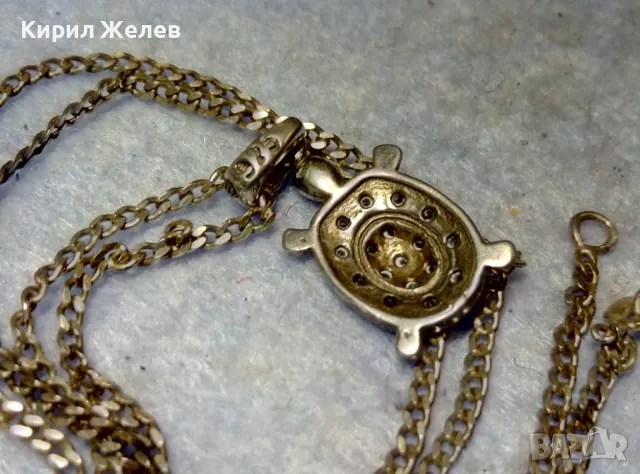ФИГУРАЛЕН СКЪПОЦЕНЕН СРЕБЪРЕН МЕДАЛЬОН КОСТЕНУРКА СРЕБЪРНА ВЕРИЖКА КОЛИЕ РОДИРАНО СРЕБРО 925 47539, снимка 6 - Колиета, медальони, синджири - 49606084