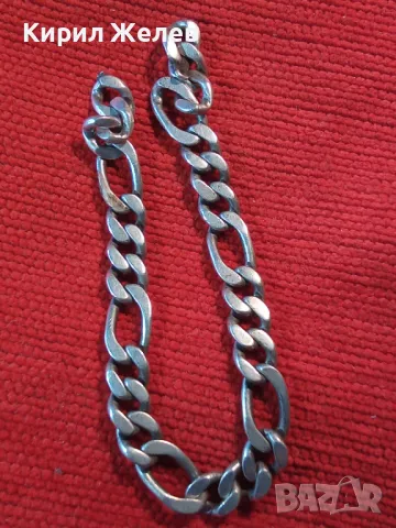 СТАРА СРЕБЪРНА ГРИВНА СРЕБРО 925 ПРОБА КЛАСИЧЕСКА КАРТИЕ ПЛЕТКА с НУЖДА от ЗАКОПЧАЛКА 29350, снимка 11 - Гривни - 49324243