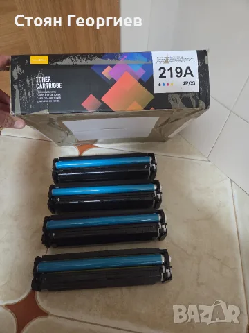 Комплект от четири тонер касети с модел 219A, подходящи за принтери HP LaserJet Pro