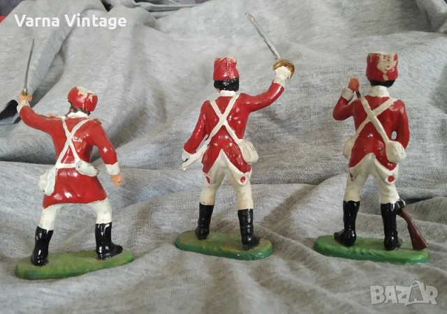 Войници (конверсия) ELASTOLIN Германия. цена за 3 бр., снимка 2 - Колекции - 54038005