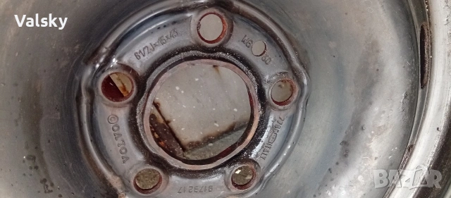 Volvo стоманена джанта 15x6.5J с гума 185/65/15 , снимка 5 - Гуми и джанти - 53265976