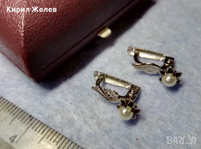 СТАРИ РУСКИ СССР СРЕБРИСТИ РЕТРО АРТ ОБЕЦИ от БЛАГОРОДНА СТОМАНА с ЧЕШКИ ПЕРЛИЧКИ и ЛУКС КУТИЯ 35001, снимка 2 - Антикварни и старинни предмети - 49917075