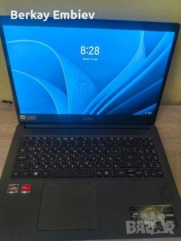 Acer Aspire 3 Ryzen 5 / SSD / 8GB-Готов за работа, снимка 3 - Лаптопи за игри - 53935813