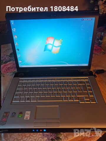Лаптоп Тошиба Satellite A210-19D, преинсталиран Windows 7, RAM 4, хард диск 200, работи отлично 