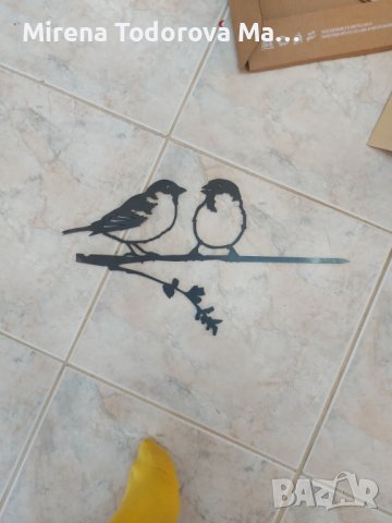 Mетален силует на птици oт стомана за градина, снимка 2 - Градински мебели, декорация  - 36617880