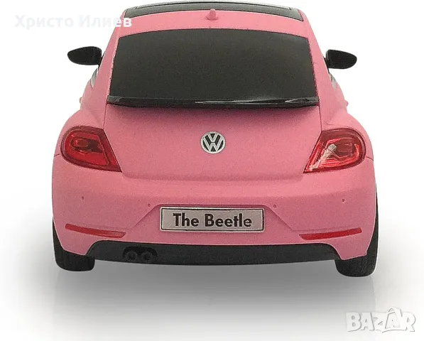 Розова кола с дистанционно Бийтъл VW Beetle 1:24 с промяна на цвета, снимка 7 - Коли, камиони, мотори, писти - 49728316