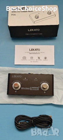 LEKATO Безжичен педал за превключване на страници Bluetooth. LEKATO Loop Pedal Tuner Switch Control, снимка 3 - Друга електроника - 54259914