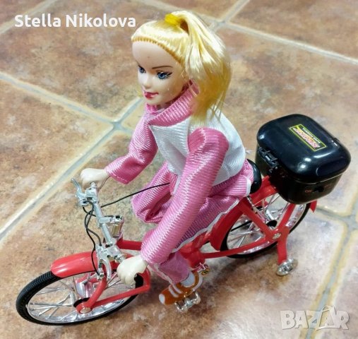 Кукла Барби кара велосипед-играчка с батерии, снимка 1 - Електрически играчки - 37455083