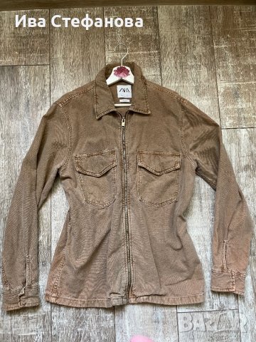 Ново дънково яке риза сафари спортно елегантно Зара Zara zara размер L