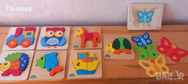 Дървени образователни играчки - пъзели, сортери, снимка 8 - Образователни игри - 52755147
