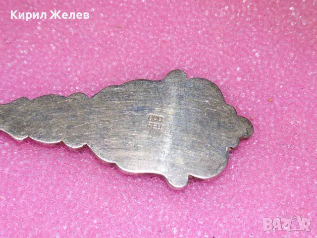 TEGERNSEE СТАРА НЕМСКА КОЛЕКЦИОНЕРСКА ЕМАЙЛИРАНА СРЕБЪРНА ЛЪЖИЧКА За КАФЕ СРЕБРО 800 REU ПРОБА 42997, снимка 12 - Колекции - 44376464