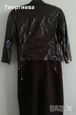 Стилна рокля/ сукман в цвят бургунди, снимка 9 - Рокли - 30213356