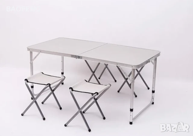Нови Компект Сгъваема Маса и 4 Стола Malatec от алуминии ULTRA от вносител , снимка 7 - Къмпинг мебели - 50481150