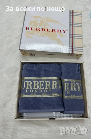 Burberry Луксозни Хавлии - 2бр. в кутия - Налични Различни Цветове Код E692, снимка 3 - Хавлиени кърпи - 51150252