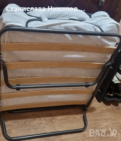 Сгъваемо единично легло с матрак – 35 €, снимка 2 - Спални и легла - 56467221