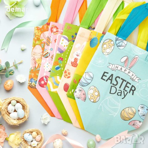 6 бр. торбички с дръжки за великденски подаръци, водоустойчиви, за многократна употреба, снимка 3 - Други стоки за дома - 44436132