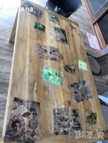 ПРОДАВАМ МАСИВНА МАСА ОТ ЕКЗОТИЧНО ТИКОВО ДЪРВО , снимка 8 - Маси - 38731641