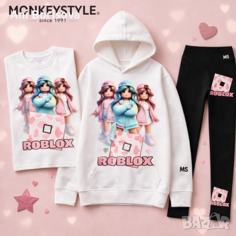 Детски комплект ROBLOX – тениска + суитшър + клин/панталон | ТОП модел 2026, снимка 6 - Детски комплекти - 54074621