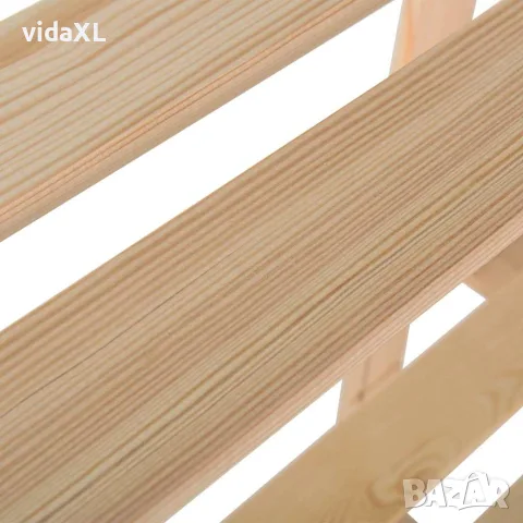 vidaXL 3-етажен стелаж, 60x28,5x90 см, бор масив, снимка 3 - Стелажи и щандове - 56146803