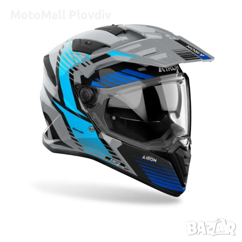 Каска Airoh Bandit Spicy Blue Gloss , снимка 3 - Аксесоари и консумативи - 51784319