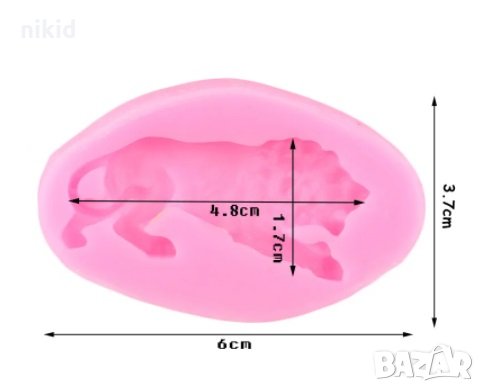 Хищен лъв малък силиконов молд форма за украса декорация торта фондан шоколад сладки и др, снимка 2 - Форми - 32115420