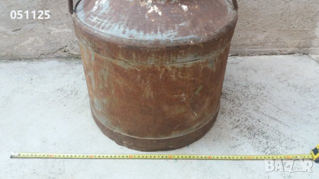 масивен голям метален гюм за мляко и др. 40 литра, снимка 8 - Антикварни и старинни предмети - 38211622