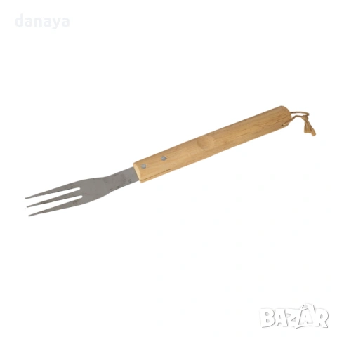 Голяма вилица за скара с дървена дръжка, 39 см
