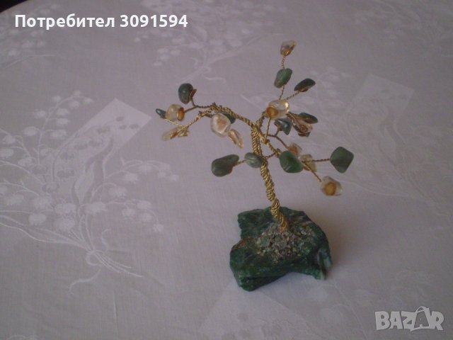 Декоративно дърво от полускъпоценни камъни Ахат, снимка 2 - Антикварни и старинни предмети - 38563703