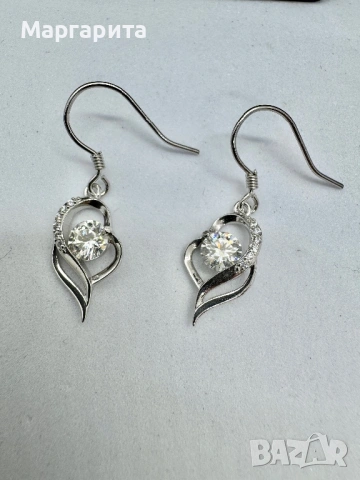 Сребърни обеци с мойсанит (диамант) 0.5 карата, снимка 2 - Обеци - 54182674