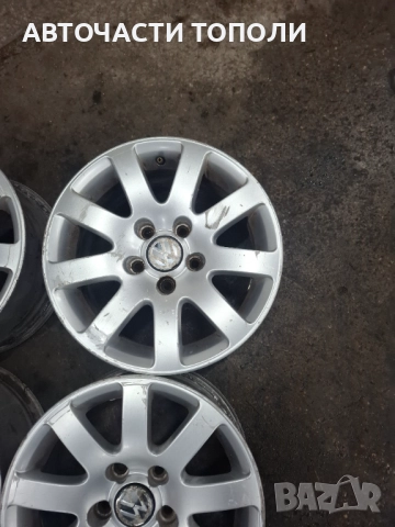 Алуминиеви джанти 5х112мм 15цола Ауди Фолкссаген Шкода, снимка 4 - Гуми и джанти - 52458031
