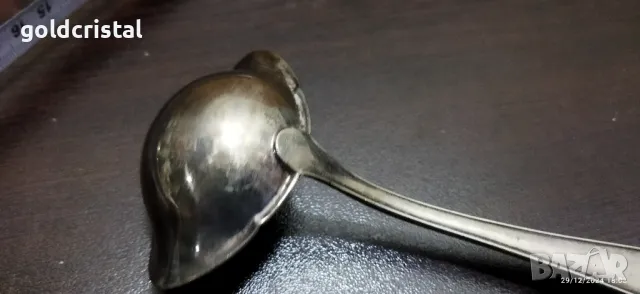 Стар посребрен прибор за сервиране на сос , снимка 4 - Антикварни и старинни предмети - 48493206