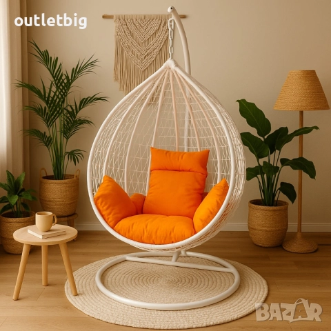 Люлка градинска висяща люлка тип гнездо,яйце–Промоция, снимка 3 - Градински мебели, декорация  - 52235002