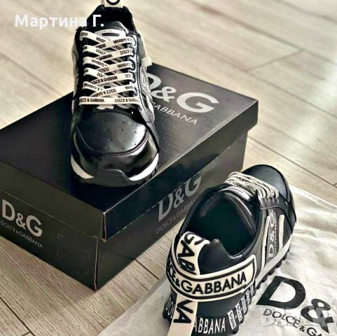 Dolce & Gabbana Мъжки Черни Спортни Обувки Маратонки Кецове Долче и Габана, снимка 2 - Маратонки - 30790914