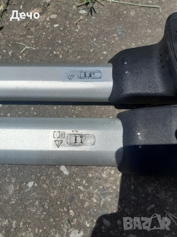 Оригинален Алуминиев багажник НАПРЕЧНИ ГРЕДИ за Mercedes W204 combi.Липсват 4те капачета, снимка 3 - Аксесоари и консумативи - 50697303