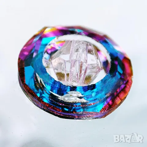 Стъклен свещник с мозайка от галванизирани мъниста, снимка 13 - Други - 49779548