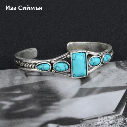 Тибетски гривни с тюркоази, снимка 8 - Гривни - 36897607