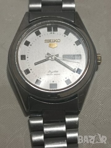 Часовник Seiko 5 Crystal water proof , снимка 5 - Мъжки - 42669758