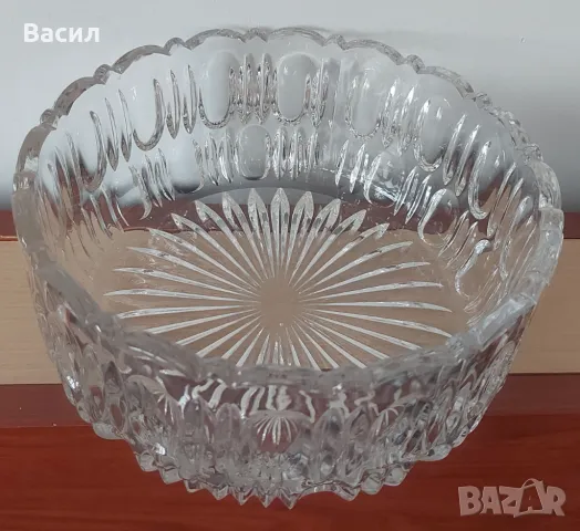 КРИСТАЛНА КУПА ФРУКТИЕРА БОНБОНИЕРА, снимка 3 - Антикварни и старинни предмети - 49848672