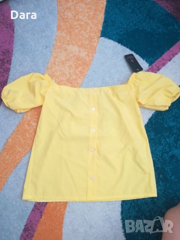 Блуза с паднали рамене 