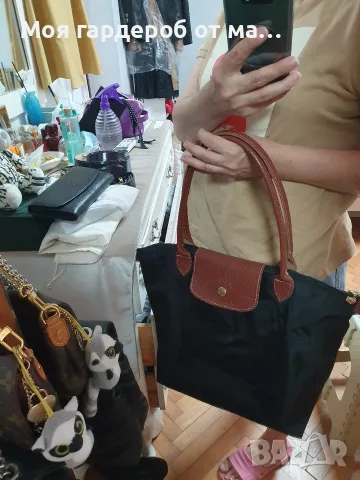 Голяма чанта Longchamp.черна добро състояние. , снимка 2 - Чанти - 56329277