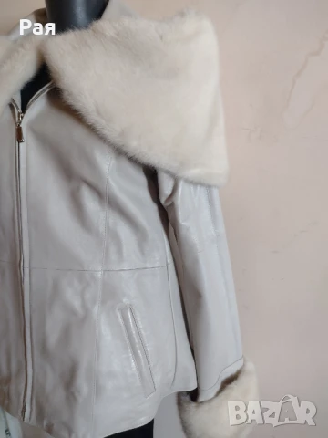 Елегантно кожено яке, снимка 6 - Якета - 50672679