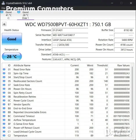 Хард дискове за лаптоп (2.5") - 1TB, 750GB, 500GB, 320GB, 250GB (Тествани), снимка 3 - Твърди дискове - 55946856
