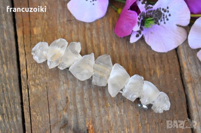 Шнола за коса от матирано стъкло - Бяло, снимка 4 - Аксесоари за коса - 29186990