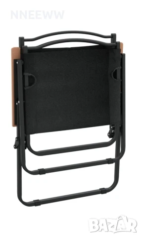 Къмпинг стол/сгъваем от плат черен, снимка 6 - Къмпинг мебели - 50555752