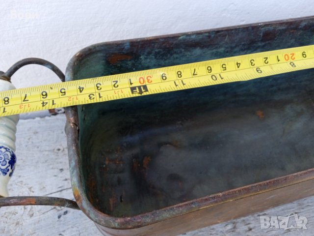 Стар немски меден съд с порцеланови дръжки, снимка 8 - Други ценни предмети - 39978069