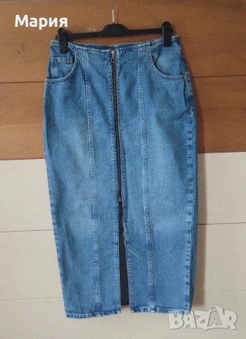 Zara миди пола с цип размер М, снимка 3 - Поли - 54089806