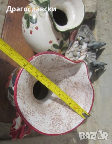 керамика керамична ваза / стомна и Глазиран Битов зелен Керамичен Съд с Капак, кутия, керамика ваза, снимка 7 - Кутии за храна - 10689741