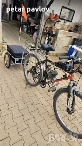 Колело с мотор + Ремарке, снимка 14 - Велосипеди - 53746641