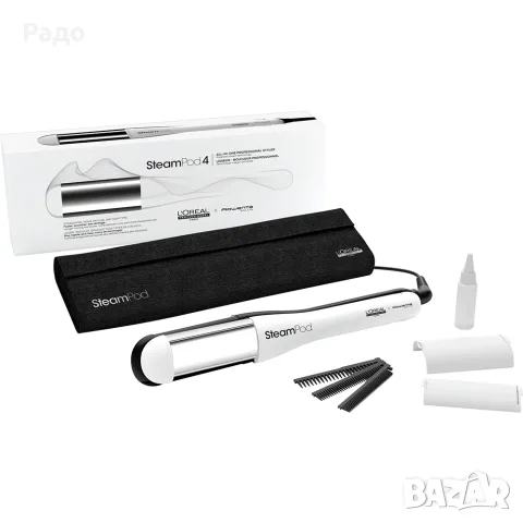 SteamPod 4.0 L’Oréal PROFESSIONNEL PARIS ROWENTA Salon LP74 Преса с пара Маша четка сешоар гаранция, снимка 2 - Преси за коса - 56227729